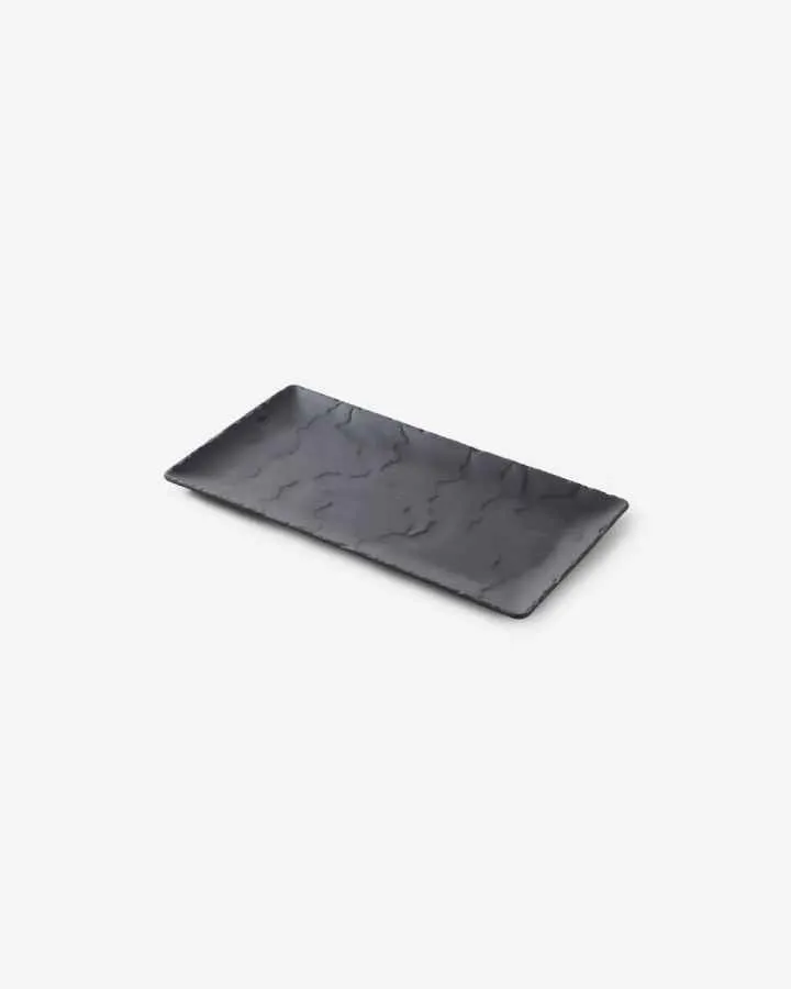SERVIERPLATTE 30 cm x 16 cm RECHTECKIG Schieferoptik