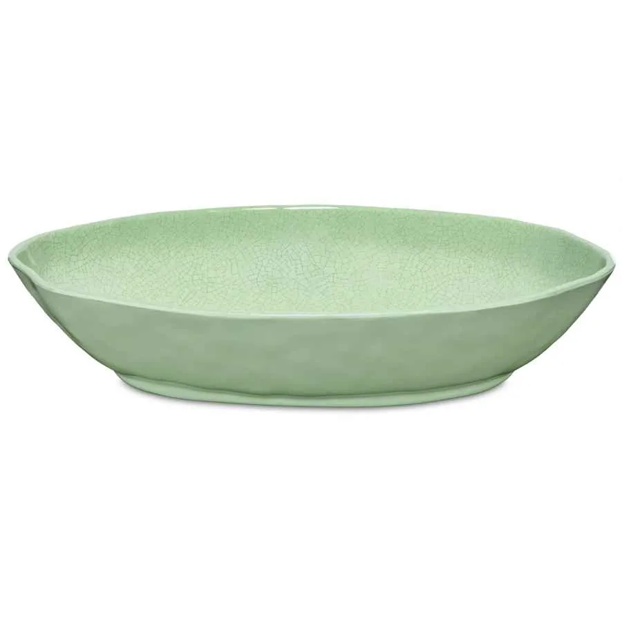 Servierschale oval 33 x 23,5 x 7 cm Atmosfera grün