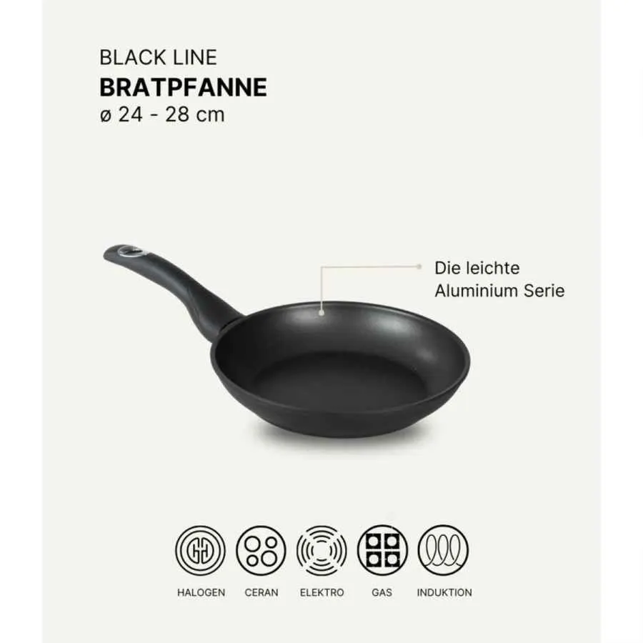 Bratpfanne 24 cm BAF BLACKline für alle Herdarten