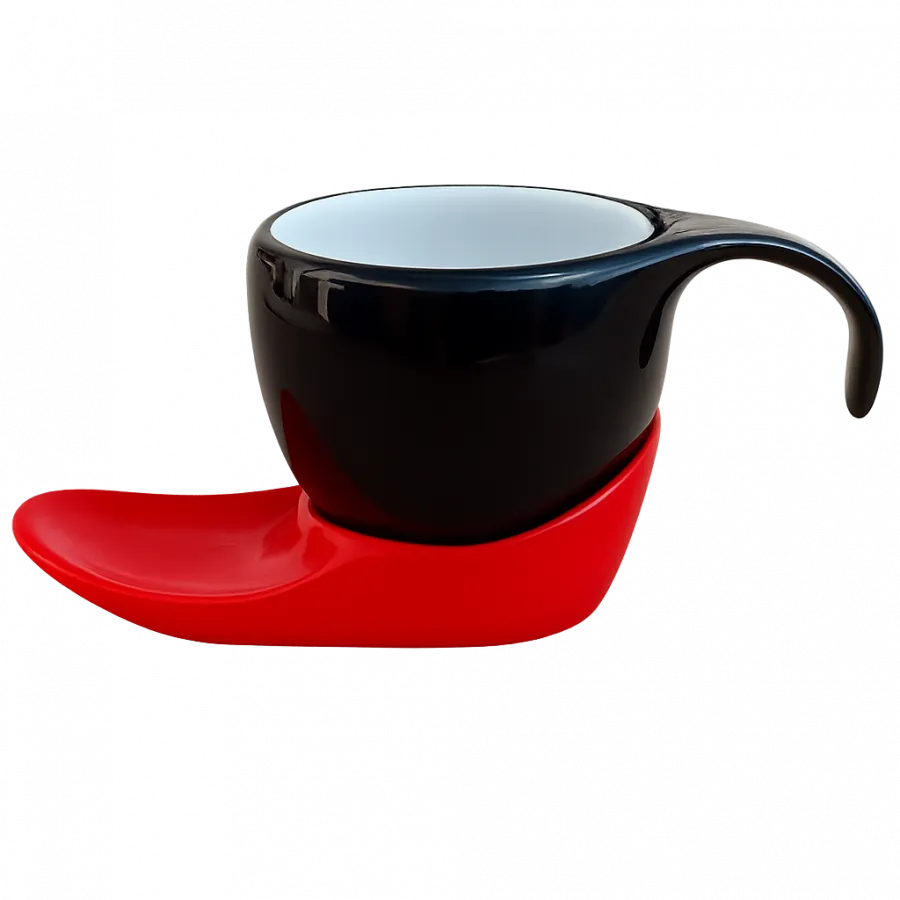 Espressotasse Vision 2tlg „black & red“