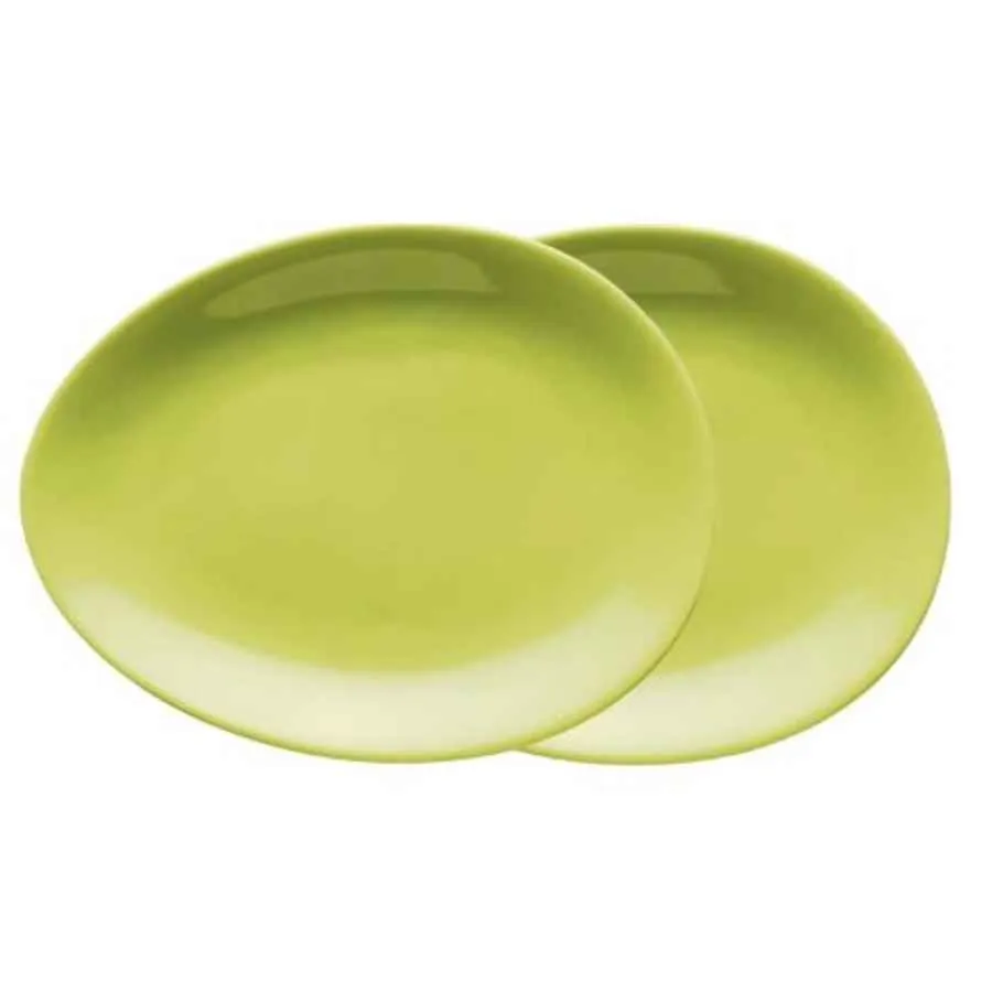 Luigi Colani Porzellan Teller Set 2 tlg. green