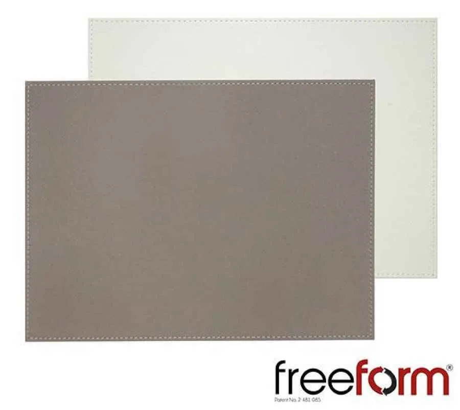 Platzset 40 x 30 cm taupe / weiß