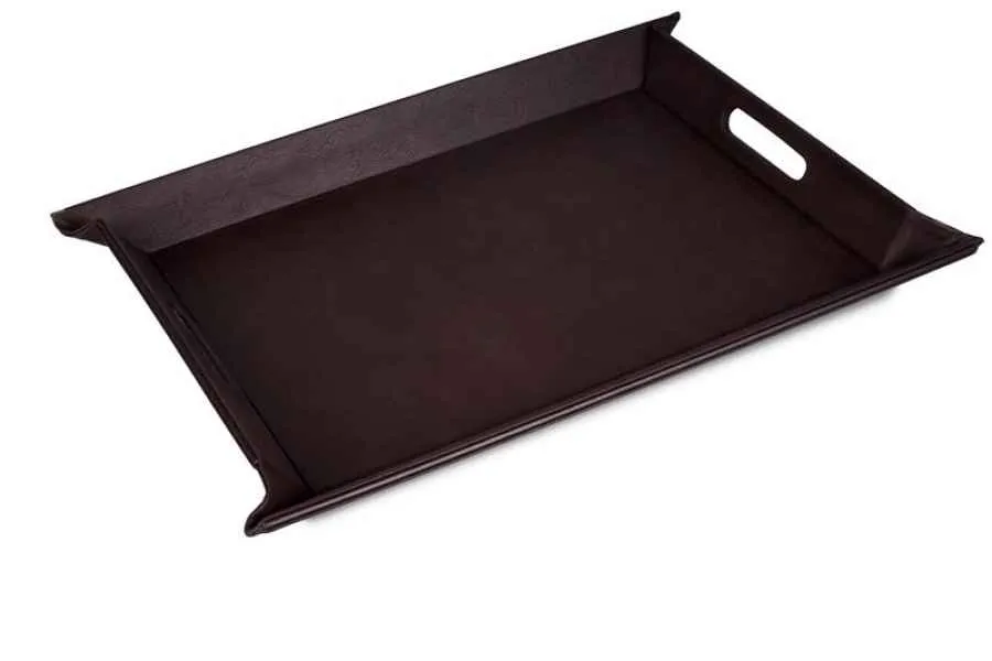 Wendetablett Vintage - braun, real leather Imitat (55 x 41 cm)