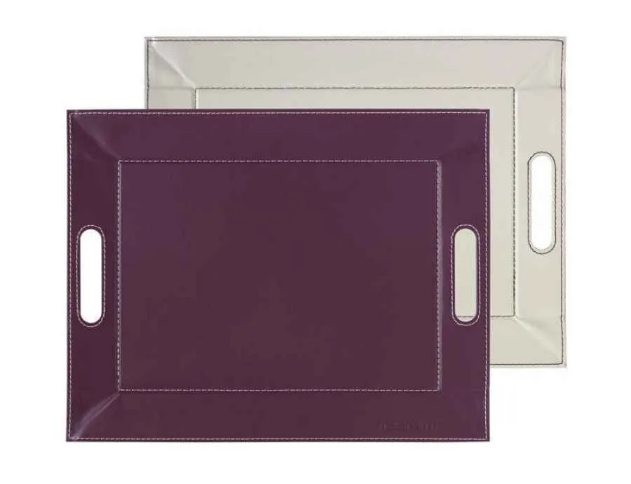 Wendetablett Pflaume / Elfenbein - 45 x 35cm