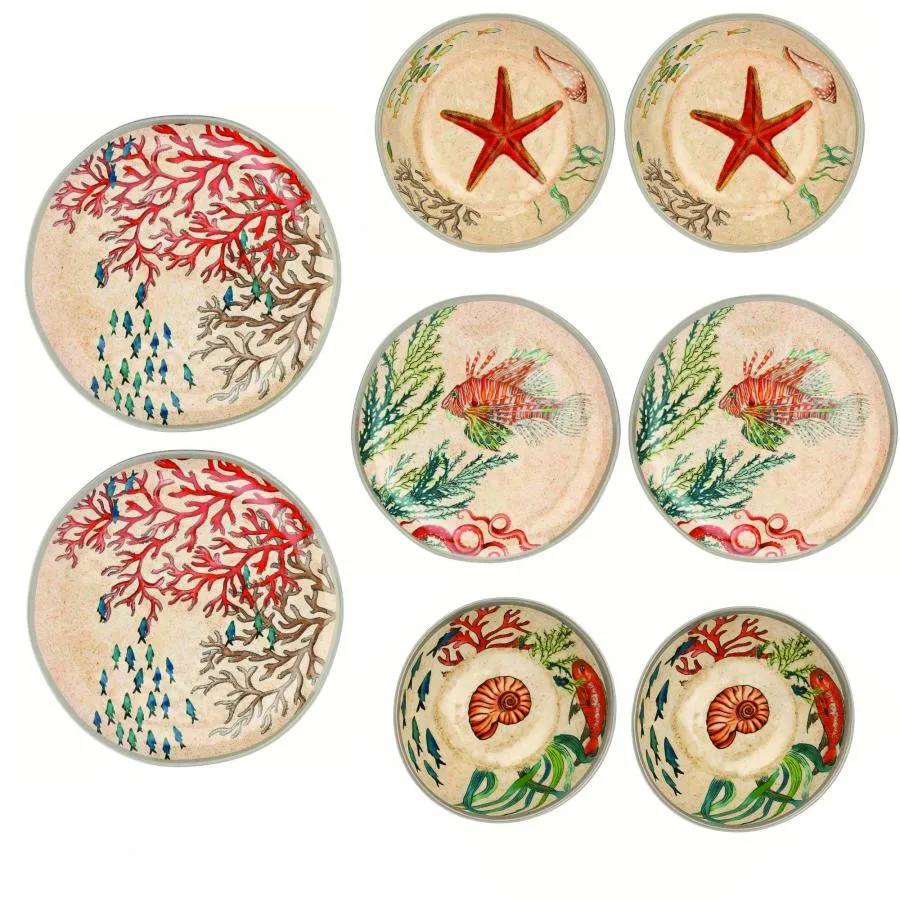 Geschirrset 8-teilig Sea Life Set