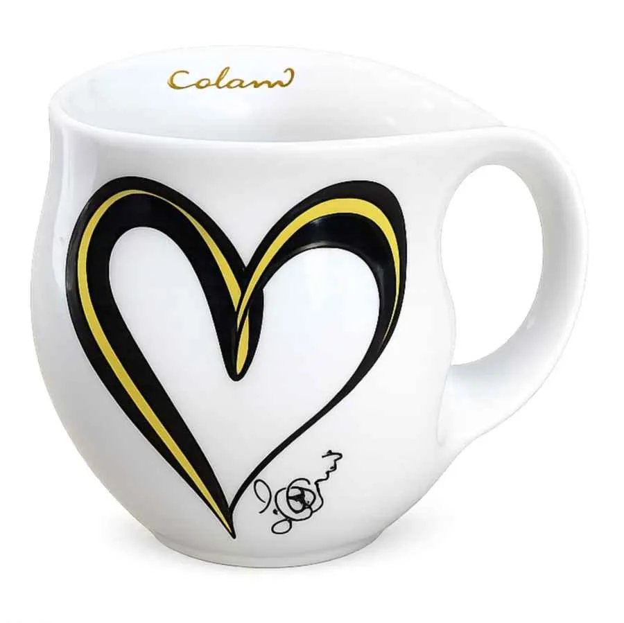 Colani Kaffeebecher Set Heart yellow / black