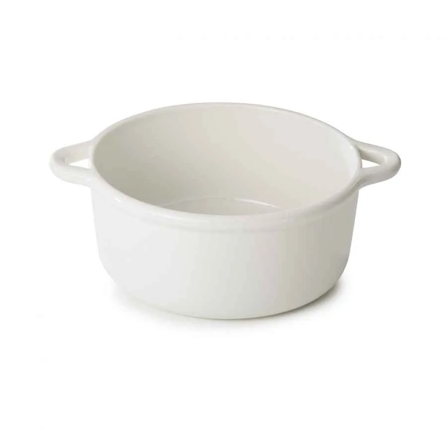 RUNDE INDUKTIONSKASSEROLLE 22 CM OHNE DECKEL Alabaster Weiss