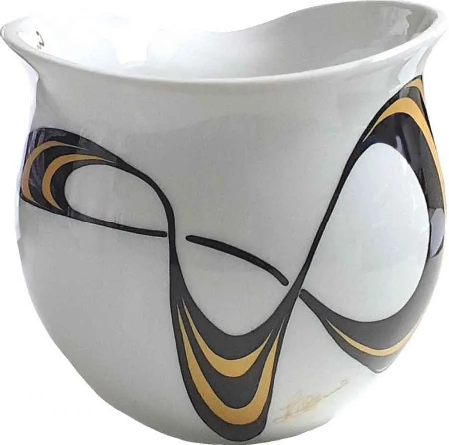 Luigi Colani Porzellan Kaffeebecher XXL Capriole gold/black