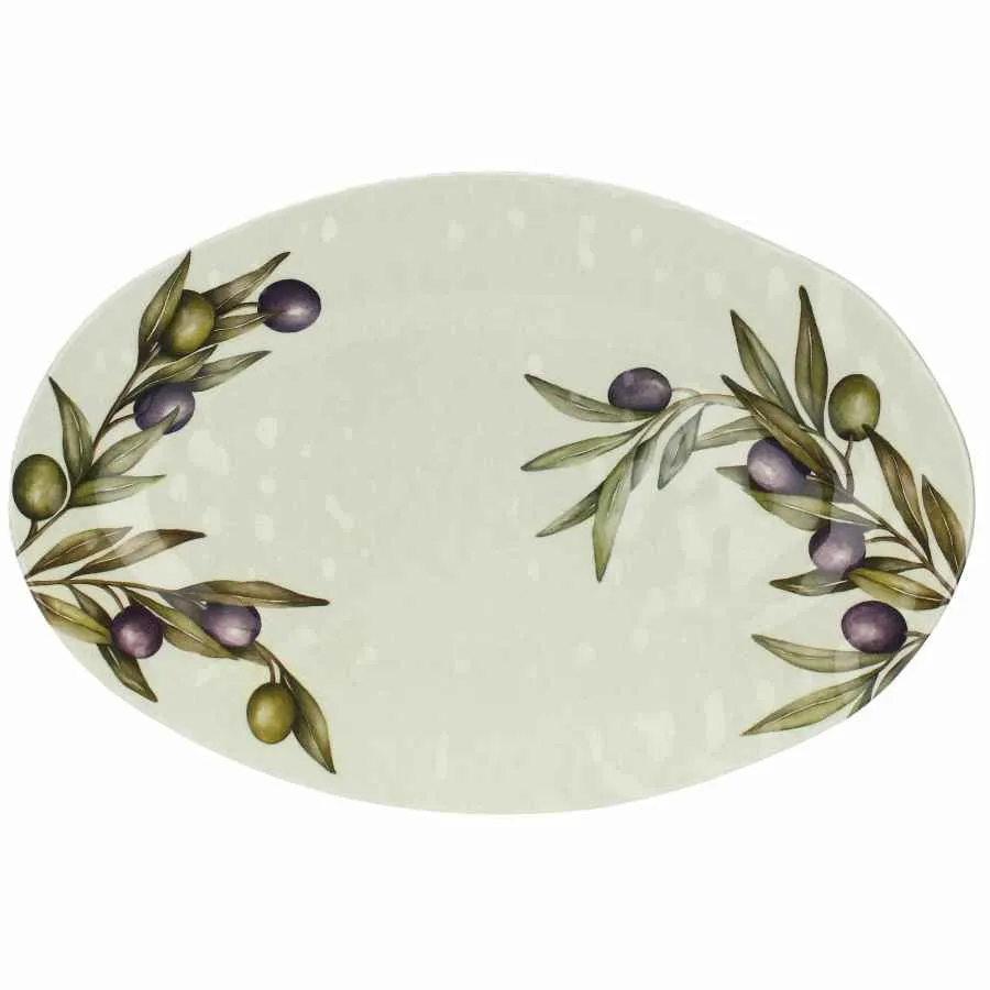 Servierteller oval 45 x 30 cm Olive