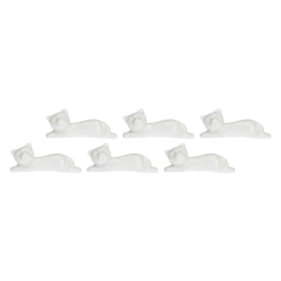 Besteckhalter 6er Set Katze "Appoggia Posate Gatto Fattoria 7,5 cm