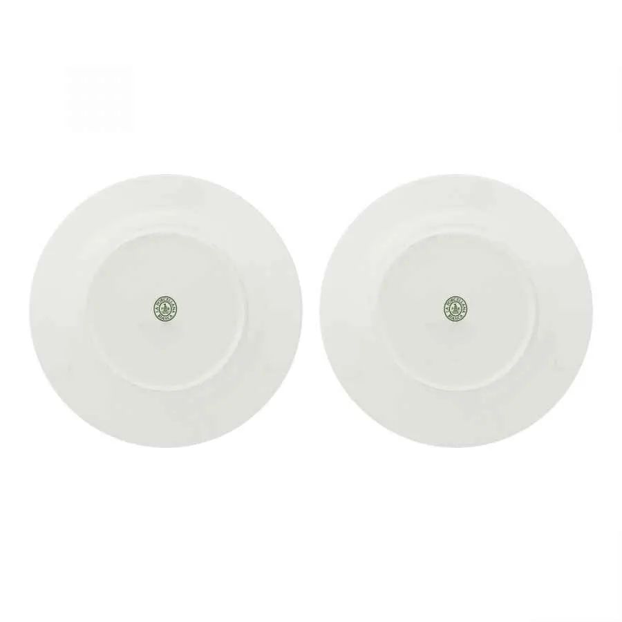 Speiseteller mit Fahne 27 cm Weiß Set 2 Stück