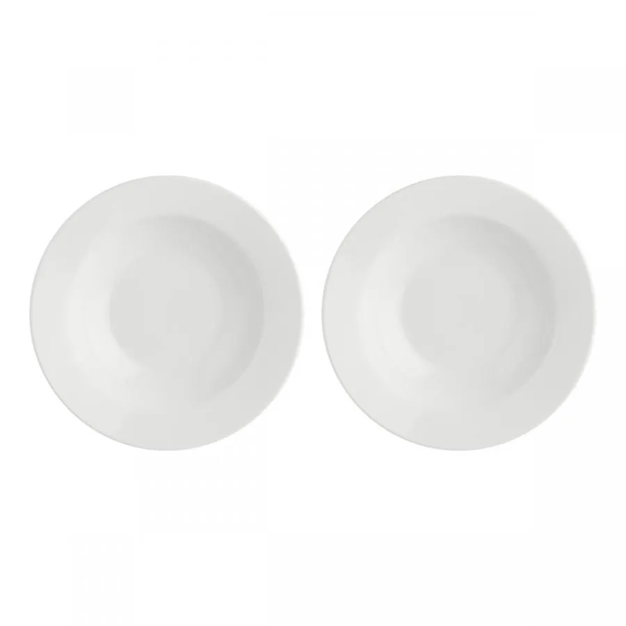 Suppenteller mit Fahne 23 cm Weiß Set 2 Stück
