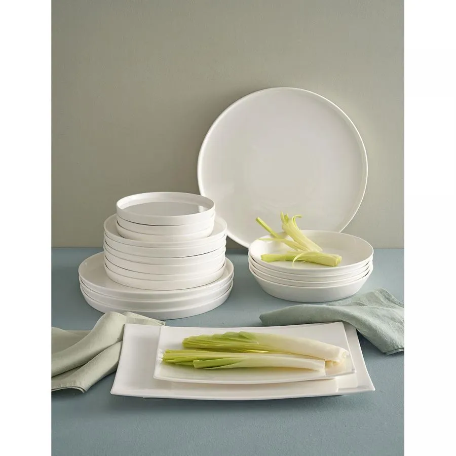 Teller tief Essenziale Gourmet Ø 21,5 cm Weiß Set 2 Stück