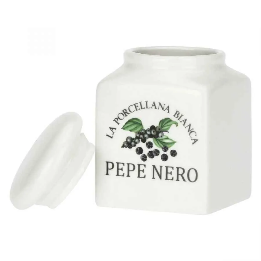 Gewürzdosen-Set 4-teilig Curcuma, Zafferano, Pepe Nero und Pinoli - 0,175 l