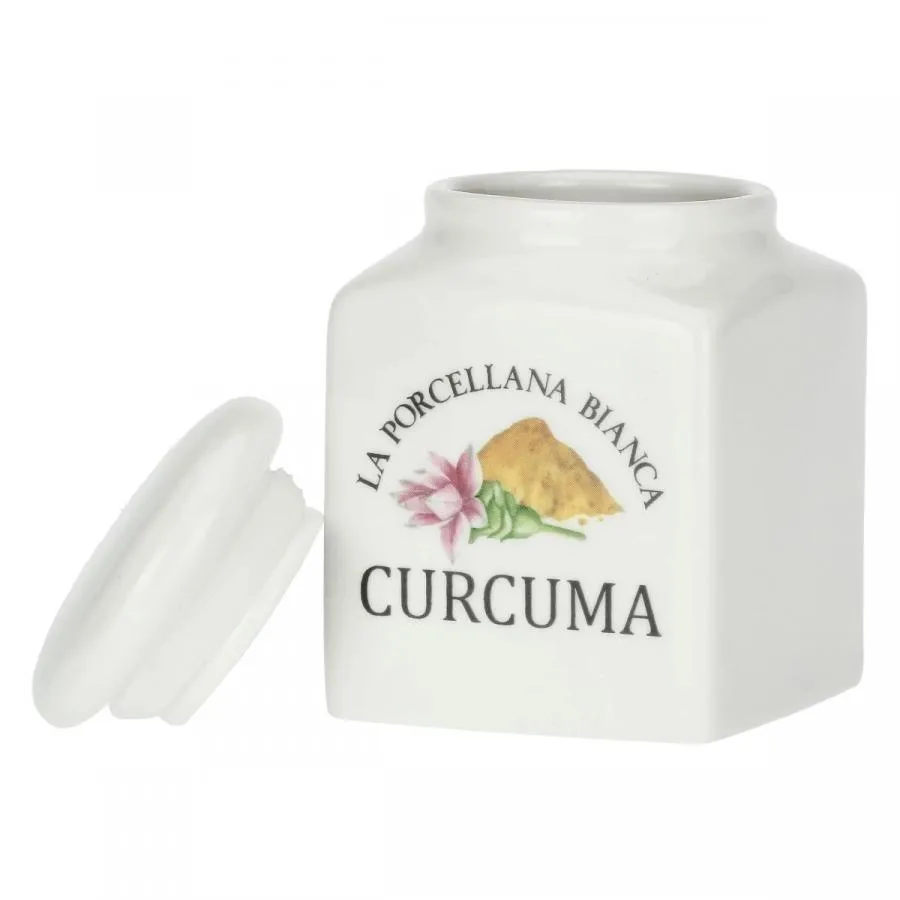 Gewürzdosen-Set 4-teilig Curcuma, Zafferano, Pepe Nero und Pinoli - 0,175 l