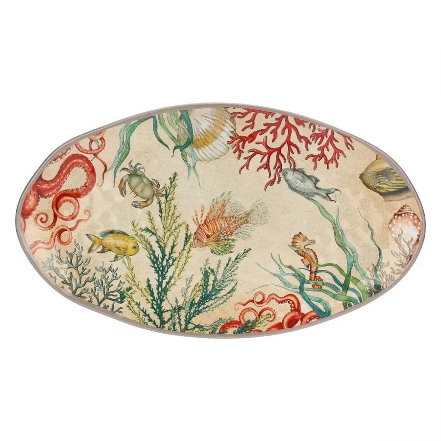 Servierteller / Servierplatte oval 52 x 30 cm Sea Life