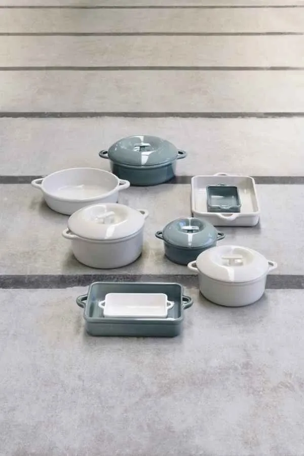 RECHTECKIGE INDUKTIONSAUFLAUFFORM 34 CM Wolkengrau REVOL BOMBANCE