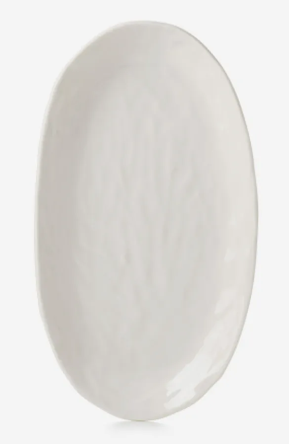 YLI OVALER TELLER 24.5 CM Alabaster Weiss