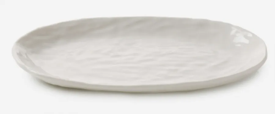 YLI OVALER TELLER 24.5 CM Alabaster Weiss