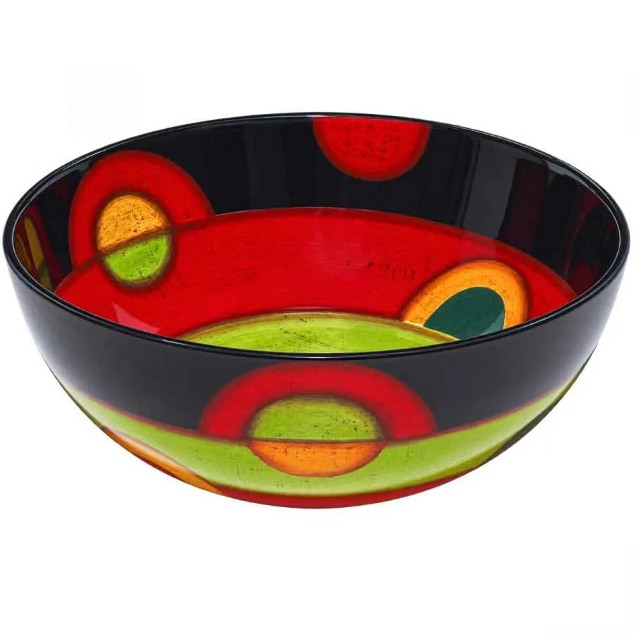 Schale rund 25cm handbemalt "SAMBA"