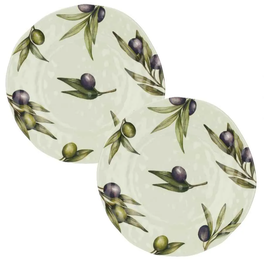 Geschirr 8 - teilig Olive Melamin