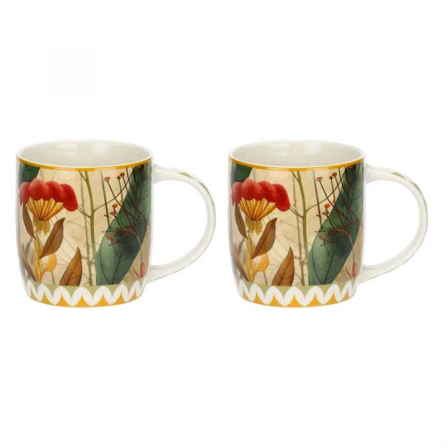Porzellanbecher 2er Set MIRABILIA 350 ml gelb
