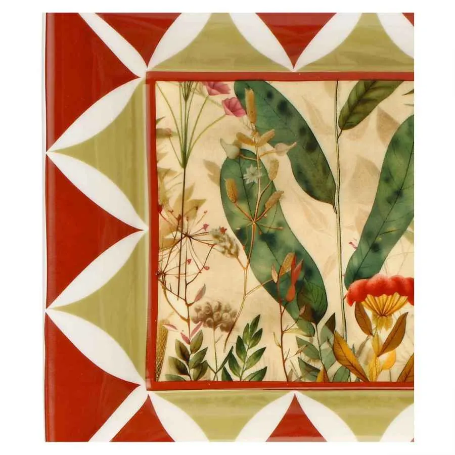 Schale/ Porzellanplatte rechteckig MIRABILIA 16 x 20 cm rot