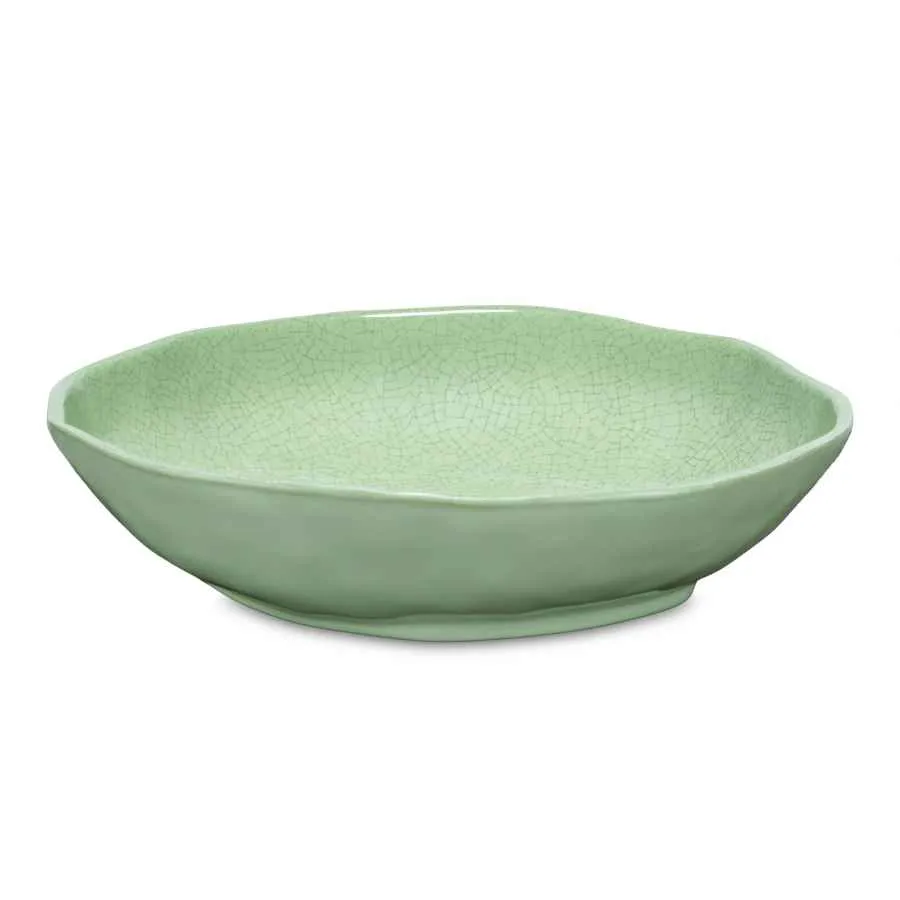 Teller tief / Suppenteller Ø 21 cm Atmosfera grün Set mit 2 Stück