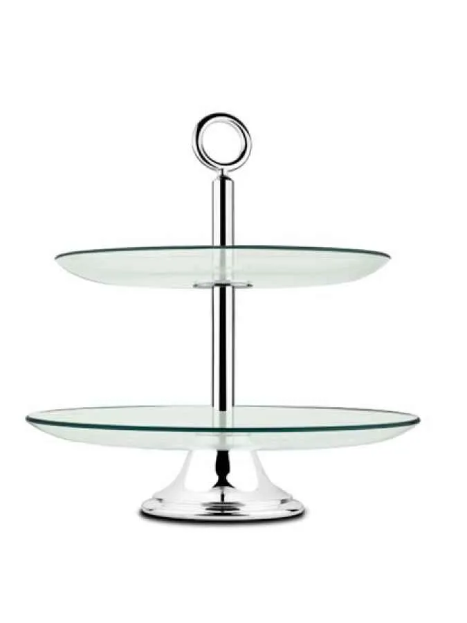 Etagere Glas, rund, 2-fach