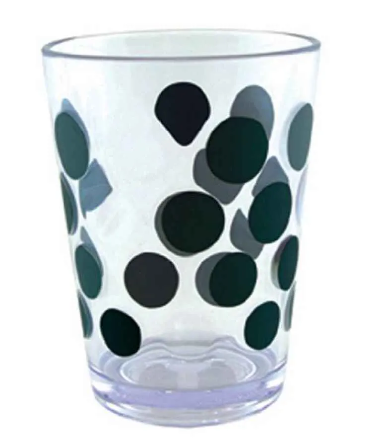 Dot Dot Mini Becher, 4er Set 10 cl schwarz/weiss
