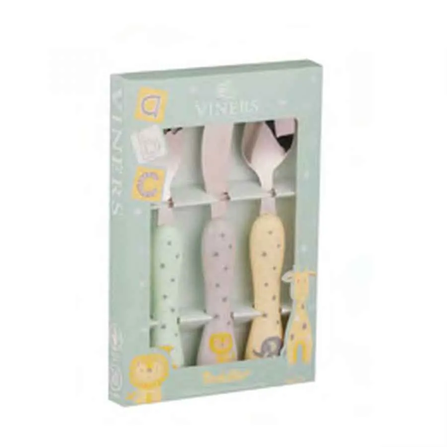 Viners Baby-Besteck 3er-Set Edelstahl/Kunststoff